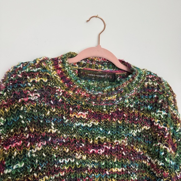 Colorful Cropped Code x Mode Angora Blend Sweater - Picture 9 of 10